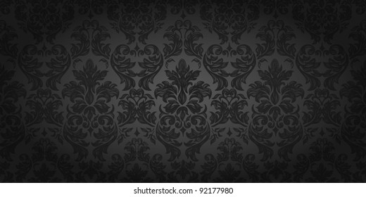 Seamless wallpaper pattern,  black