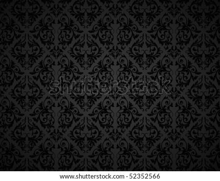 Seamless wallpaper pattern, black