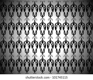 Seamless wallpaper pattern, black vector