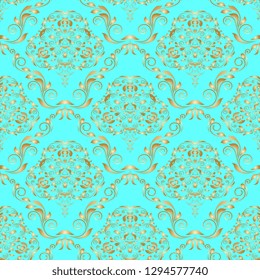 Seamless wallpaper pattern. Seamless decorative ornament on background. Floral ornament on background