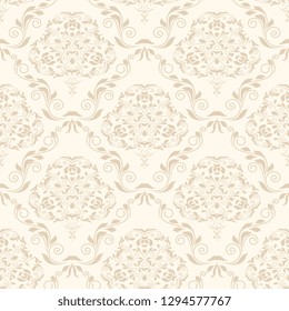 Seamless wallpaper pattern. Seamless decorative ornament on background. Floral ornament on background