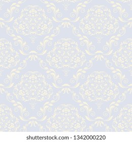 Seamless wallpaper pattern. Seamless decorative ornament on background. Floral ornament on background