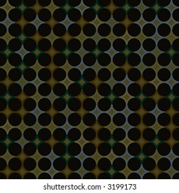 Seamless wallpaper pattern with diamond and round grunge design, black background, vector illustration