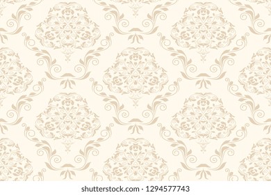 Seamless wallpaper pattern. Floral ornament on background. Seamless pattern for your design. Wallpaper pattern
