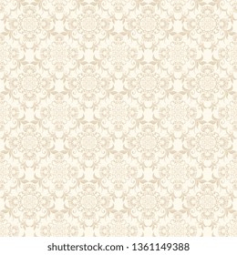 Seamless wallpaper pattern. Seamless floral ornament on background. Wallpaper pattern. Vector illustration