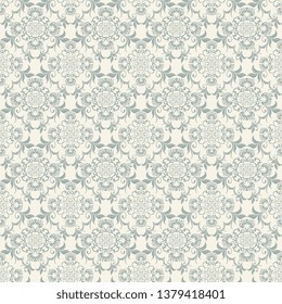 Seamless wallpaper pattern. Seamless floral ornament on background. Wallpaper pattern. Vector illustration