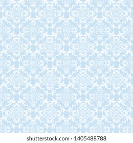 Seamless wallpaper pattern. Seamless floral ornament on background. Wallpaper pattern. Vector illustration