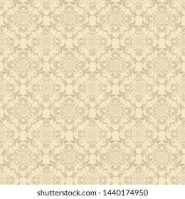 Seamless wallpaper pattern. Seamless floral ornament on background. Wallpaper pattern. Vector illustration