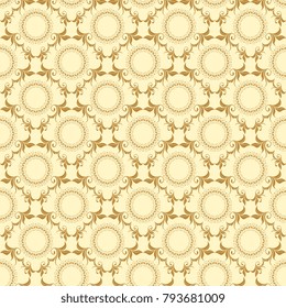 Seamless wallpaper pattern. Seamless floral ornament on background. Seamless pattern for your design. Wallpaper pattern