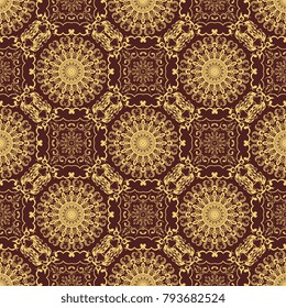 Seamless wallpaper pattern. Seamless floral ornament on background. Contemporary pattern. Seamless pattern for your design. Wallpaper pattern