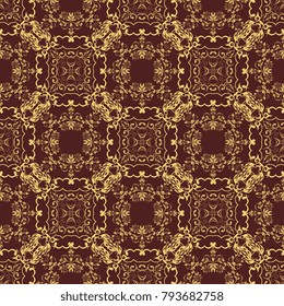 Seamless wallpaper pattern. Seamless floral ornament on background. Contemporary pattern. Seamless pattern for your design. Wallpaper pattern
