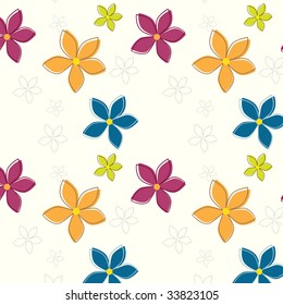 Seamless wallpaper pattern with flowers