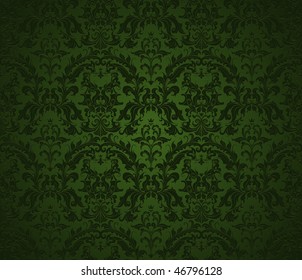 Seamless Wallpaper Pattern, Green