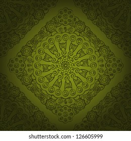 Seamless wallpaper pattern, green color. eps 10.