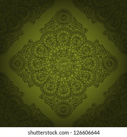 Seamless wallpaper pattern, green color. eps 10.