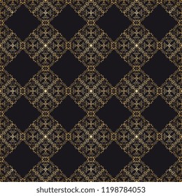Seamless wallpaper pattern on background. Floral ornament on background. Contemporary pattern. Wallpaper pattern