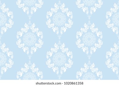 Seamless wallpaper pattern. Seamless ornament on background. Floral ornament on background.  Wallpaper pattern