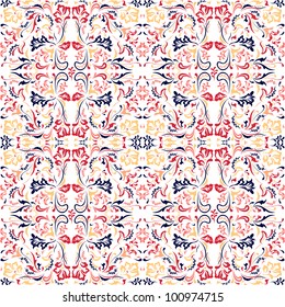 Seamless wallpaper pattern. Ornaments floral