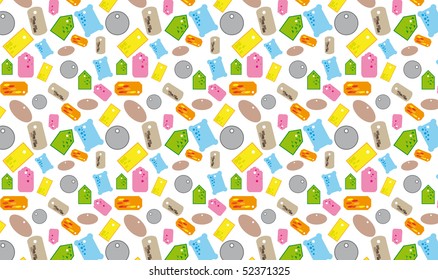 Seamless wallpaper pattern from price tags.
