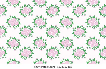 Seamless wallpaper pattern for rose flower art.