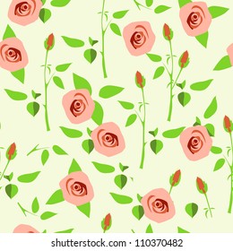 Seamless wallpaper pattern with roses