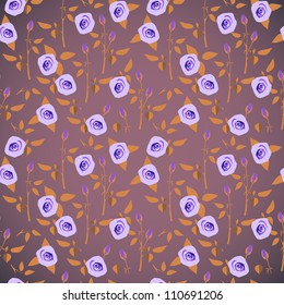 Seamless wallpaper pattern with roses