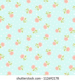 Seamless wallpaper pattern with roses