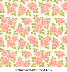 Seamless wallpaper pattern with roses