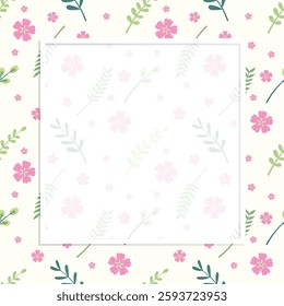 Seamless wallpaper pattern with roses, greeting card template