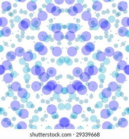 Seamless wallpaper pattern with round blue design