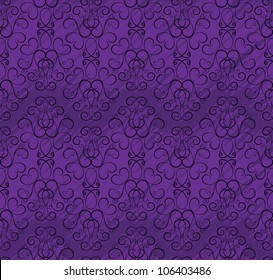 seamless wallpaper pattern in shades of purple with black pattern