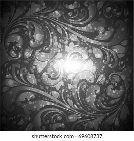 Seamless wallpaper pattern silver, vector