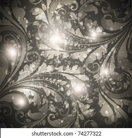 Seamless wallpaper pattern silver, vector. Eps 10.