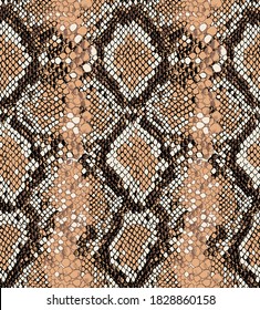 Seamless wallpaper pattern. Snake skin. Textile composition, hand drawn style print. Vector illustration.