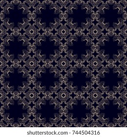 Seamless wallpaper pattern. Trendy seamless ornament on background. Decorative ornament on background. Template for design and interior