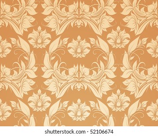 Seamless wallpaper pattern, vector