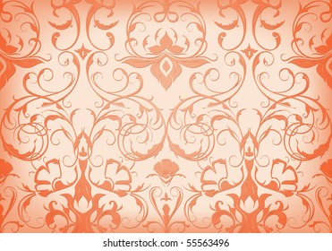 Padrão de papel de parede contínuo, vetor