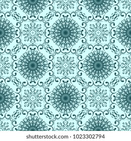 Seamless wallpaper pattern in vintage style. Seamless floral ornament on background. Seamless pattern for your design. Wallpaper pattern