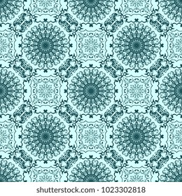 Seamless wallpaper pattern in vintage style. Seamless floral ornament on background. Seamless pattern for your design. Wallpaper pattern