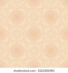 Seamless wallpaper pattern in vintage style. Seamless floral ornament on background. Seamless pattern for your design. Wallpaper pattern