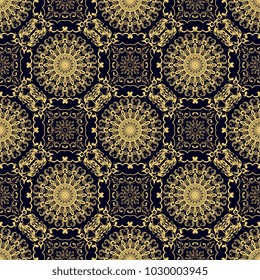 Seamless wallpaper pattern in vintage style. Seamless floral ornament on background. Seamless pattern for your design. Wallpaper pattern