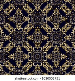 Seamless wallpaper pattern in vintage style. Seamless floral ornament on background. Seamless pattern for your design. Wallpaper pattern