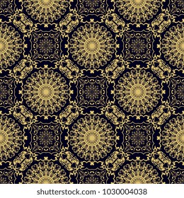 Seamless wallpaper pattern in vintage style. Seamless floral ornament on background. Seamless pattern for your design. Wallpaper pattern