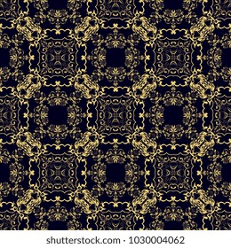 Seamless wallpaper pattern in vintage style. Seamless floral ornament on background. Seamless pattern for your design. Wallpaper pattern