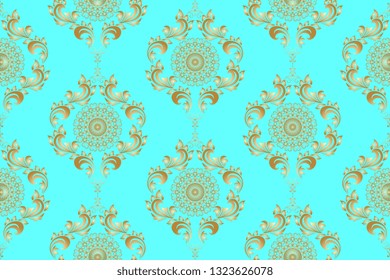 Seamless wallpaper pattern in vintage style. Seamless ornament on background. Floral ornament on background.  Seamless pattern for your design. Textile pattern. Wallpaper pattern