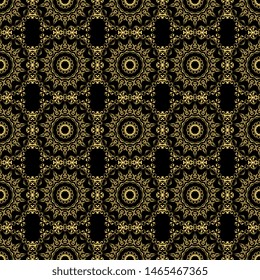 Seamless wallpaper pattern in vintage style. Floral ornament on background.  Seamless pattern for your design. Textile pattern. Wallpaper pattern