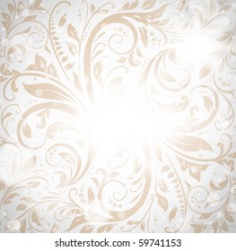 Seamless wallpaper pattern, white