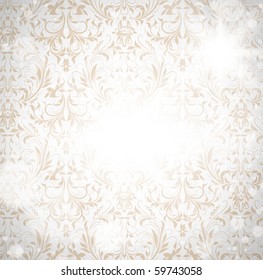 Seamless wallpaper pattern, white