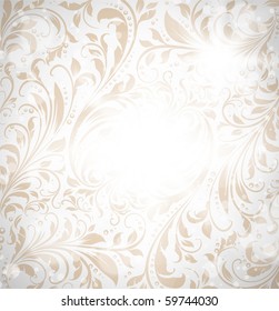 Seamless wallpaper pattern, white