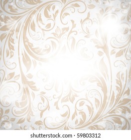 Seamless wallpaper pattern, white